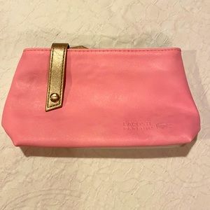 NWT Lacoste Pink and White Makeup Pouch